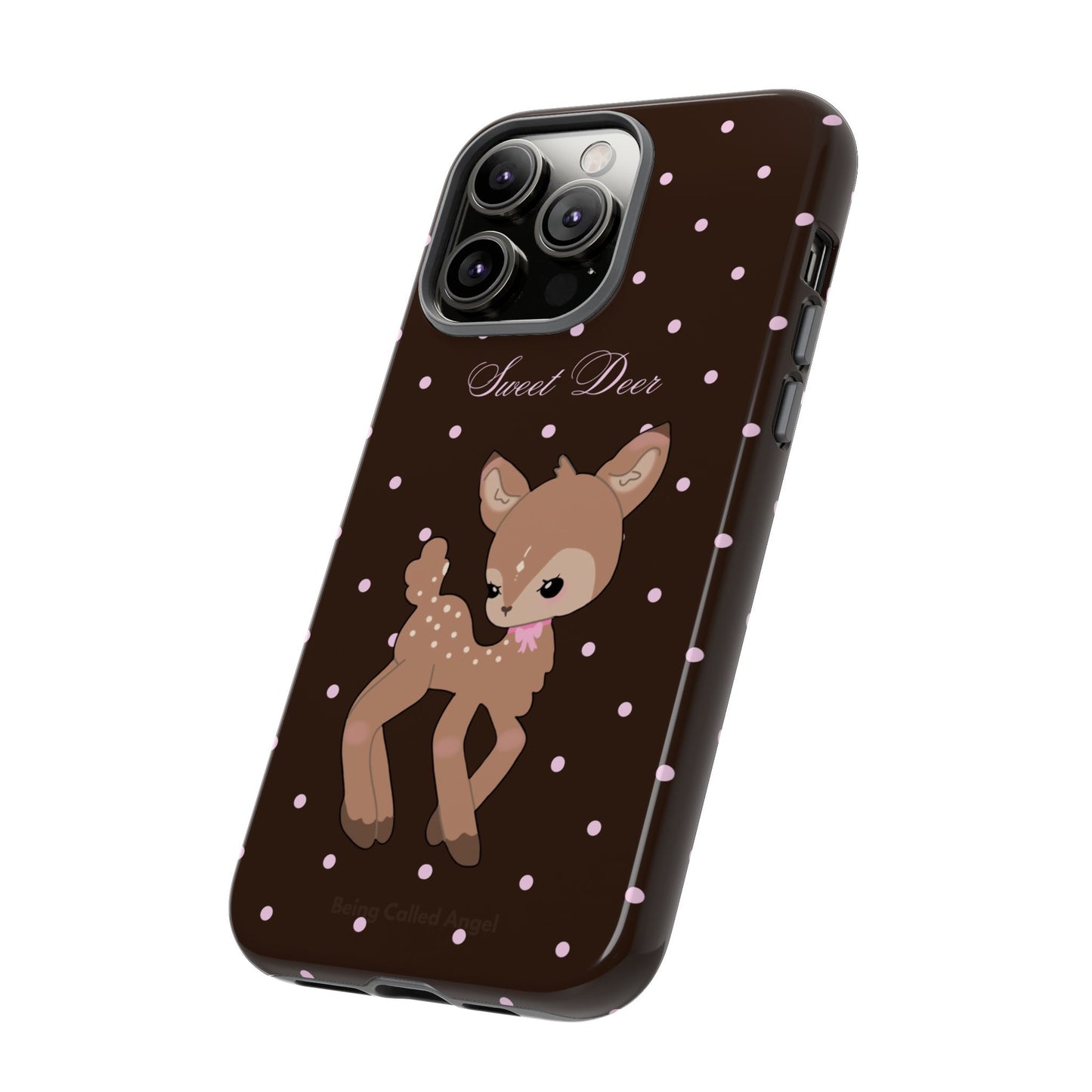 Sweet Chocolate Fudge Polka Dot Deer Phone Case
