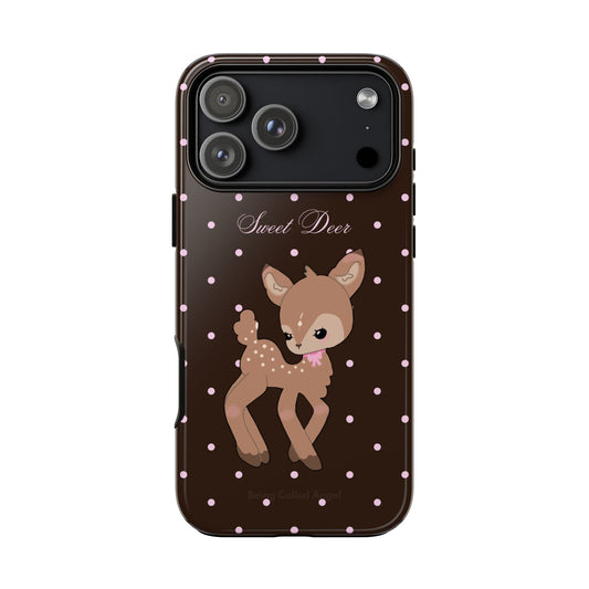 Sweet Chocolate Fudge Polka Dot Deer Phone Case