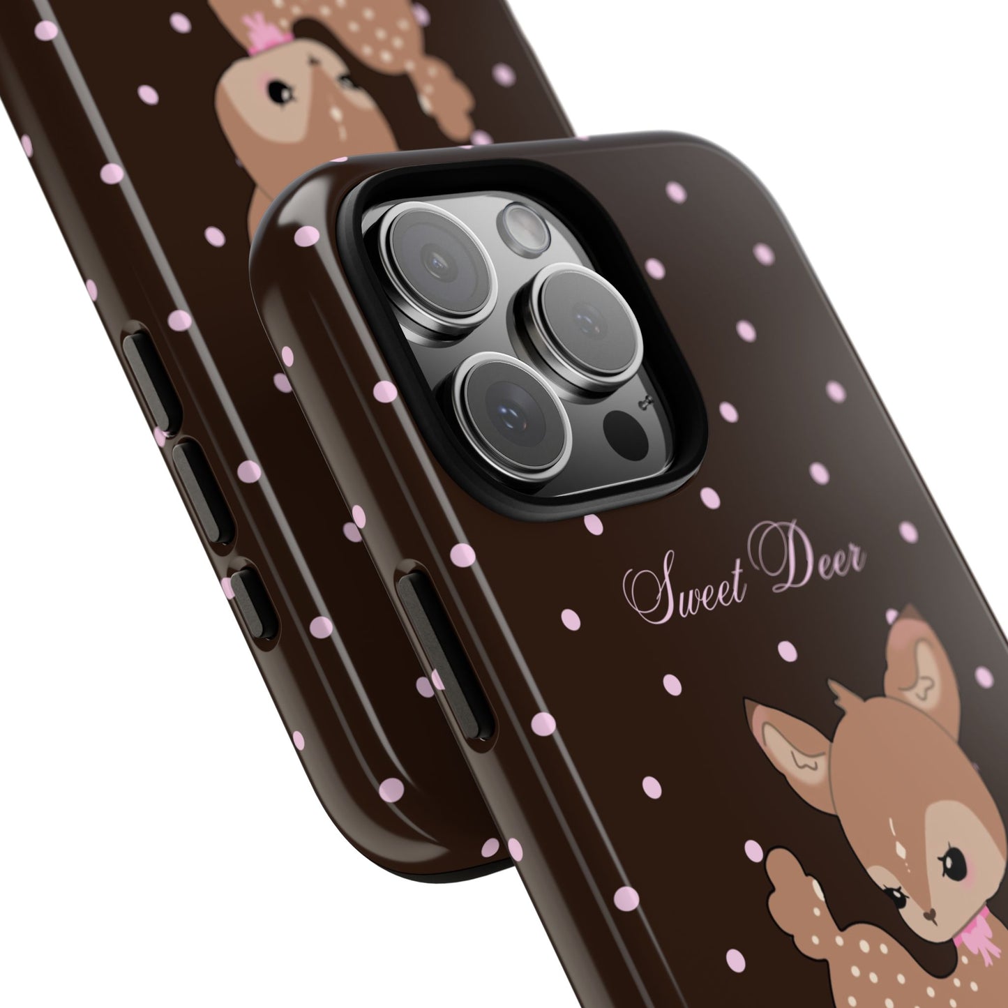 Sweet Chocolate Fudge Polka Dot Deer Phone Case